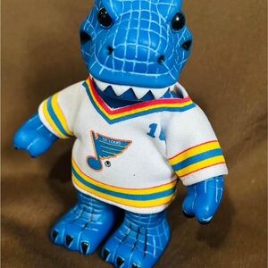 Wow Wee Predators Blue Dinosaur Figure in White Hockey Jersey